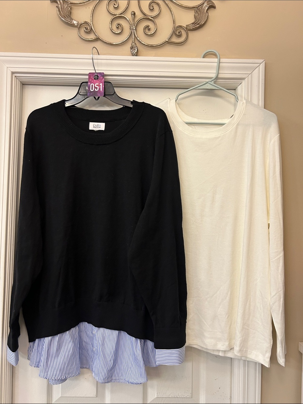 Croft& barrow Navy Crewneck Sweater/ A New Day soft knit pullover